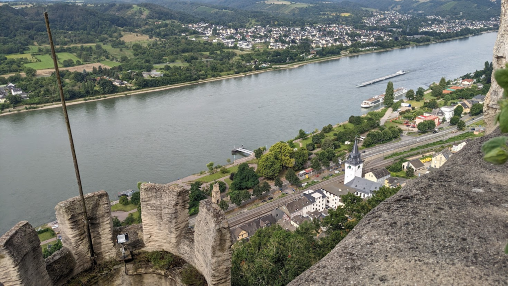 Marksburg Castle looking out over the Rhine River