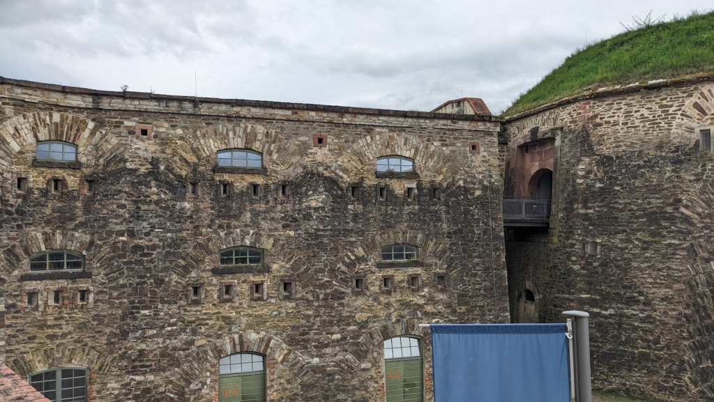 Ehrenbreitstein Fortress walls in Koblenz, Germany